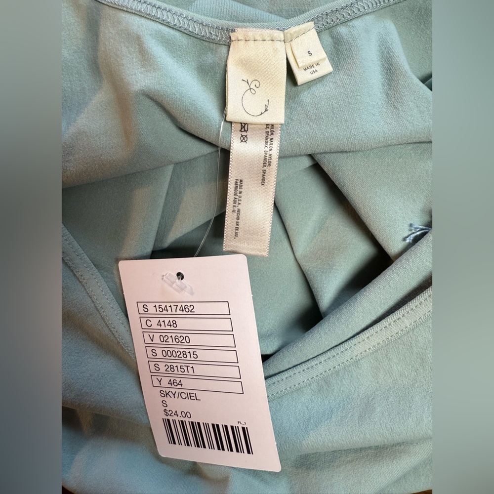 Anthropologie Green Fitted Sleeveless Tank Top - Picture 2 of 6
